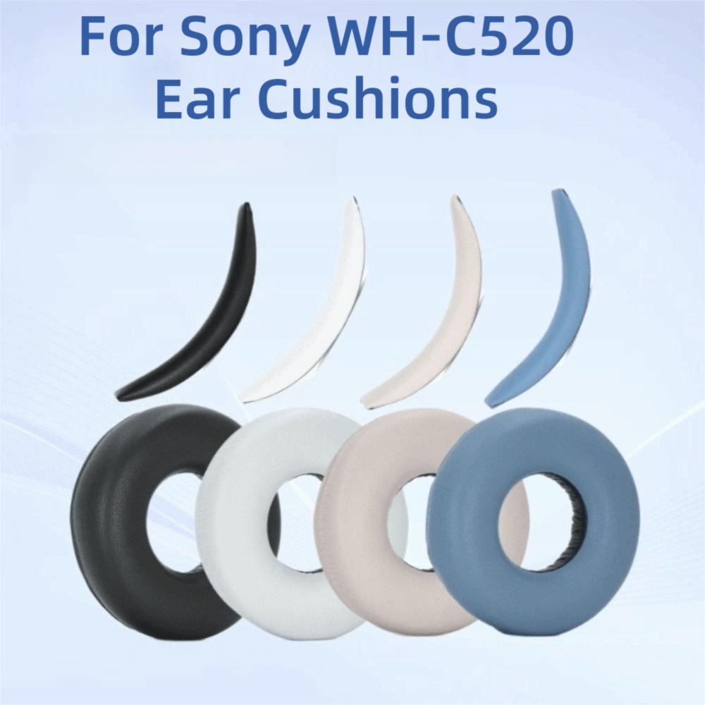 1Pair Protein Leather Headphone Ear Pads for Sony WH-CH520 / CH520 Headphones Repair