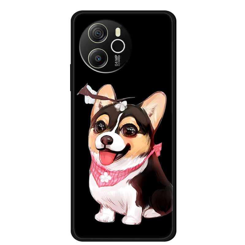 Coque For Blackview Shark 8 Case Cute Cartoon Black Silicone Soft Phone Cases For Blackview Shark 8 Back Cover Case Shark8 Funda