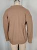 2025 Europejski i Amerykański Damski Jesienno-Zimowy Luźny Sweter z Klapami i Guzikami – Miękki, Puszysty i w Stylu 'Lazy'