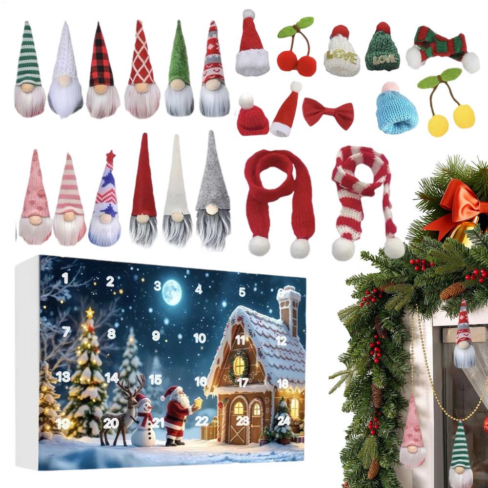 Christmas Count Down Calendars Gnome Christmas 24 Days Countdown Calendar Festive Toy Doll For Home Festival Party Holiday