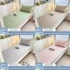 Solid Summer Color Cooling Gel Fiber Bed Mat With Lightweight Foldable Bedding