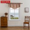 1PC Nuan Series Vintage Luxury Bead String Decorative Valance Jacquard Short Window Valance for Living Room Bedroom Home Decor