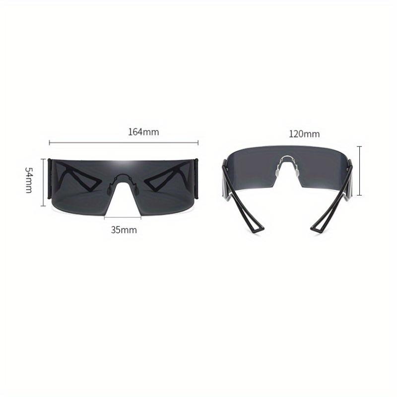 Non-polarized Rimless Sunglasses Women Men Stylish Punk Glasses Y2k Eyelasses Brand Designer One-Piece Frame Daily Stylish Accessories