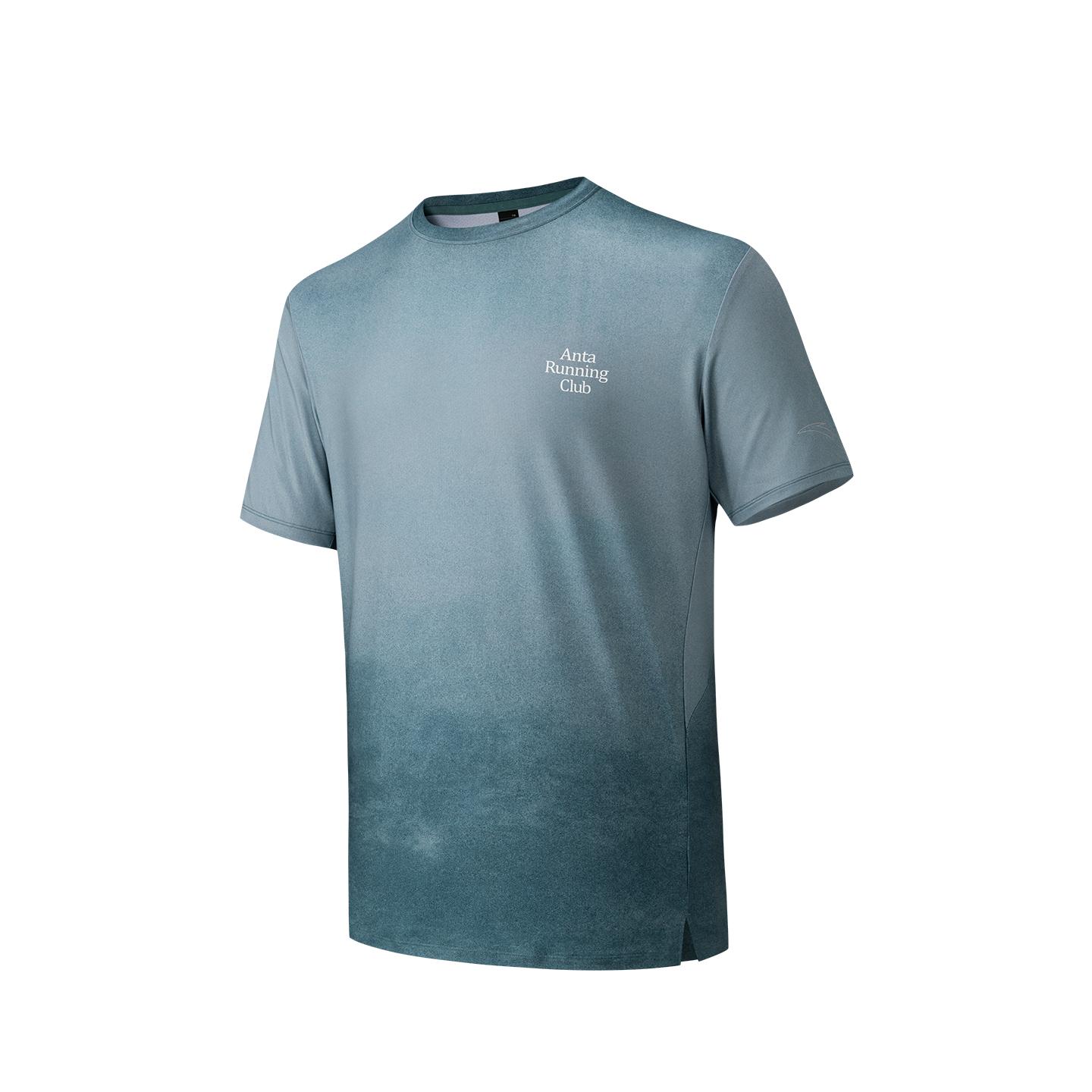 

Anta Mens Short Sleeve Knitted T-Shirt 2026 Summer Men tops Mineral-Green 952625114-4 S
