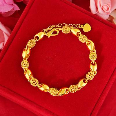 Vietnam Gold-Plated Heart Bracelet - Women's Fashion Hollowed-Out Design