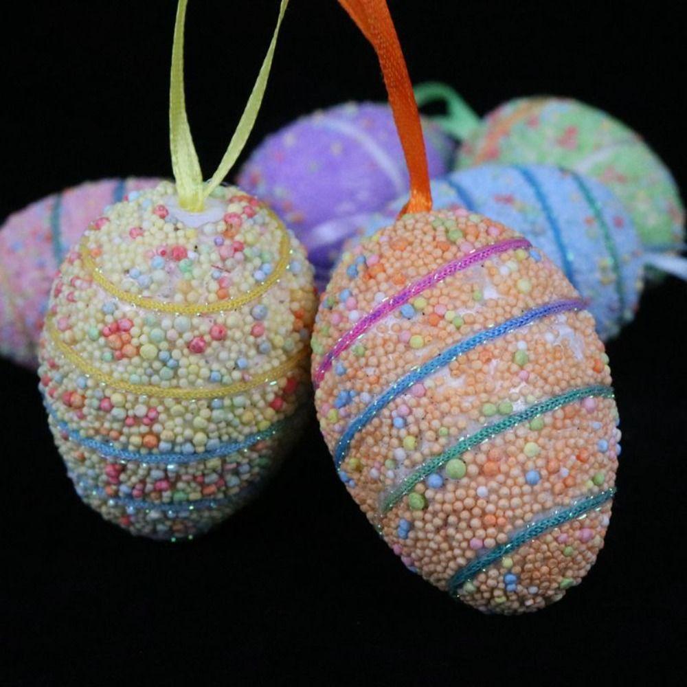 

Пенопластовые украшения для пасхальных яиц, подвесные подвески, пасхальный кролик, гнездо, яйца, новый набор пасхальных яиц