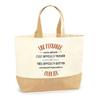 Tote Bag - PLANETEE - A Fernande Also Great To Forget - Natural Jute - Printed In France - Strong Handles