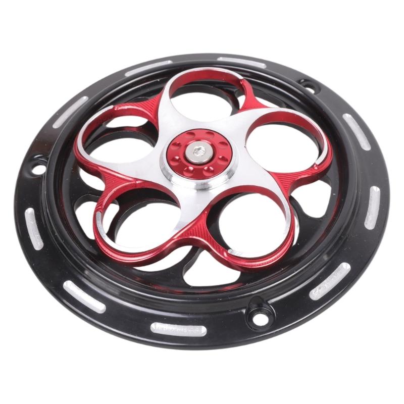 

Heat Resistant Motorcycle Engine Cover Aluminum Construction Stylish Cooling Fan Cover Radiator Guard червоний