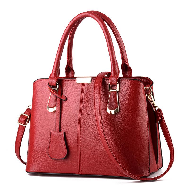 Women's bag generation leather large-capacity locomotive bag high-end simple platinum handbag