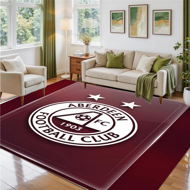 Aberdeen FC Design Crystal Velvet Rug Soft Decorative Mat for Bedroom Entrance