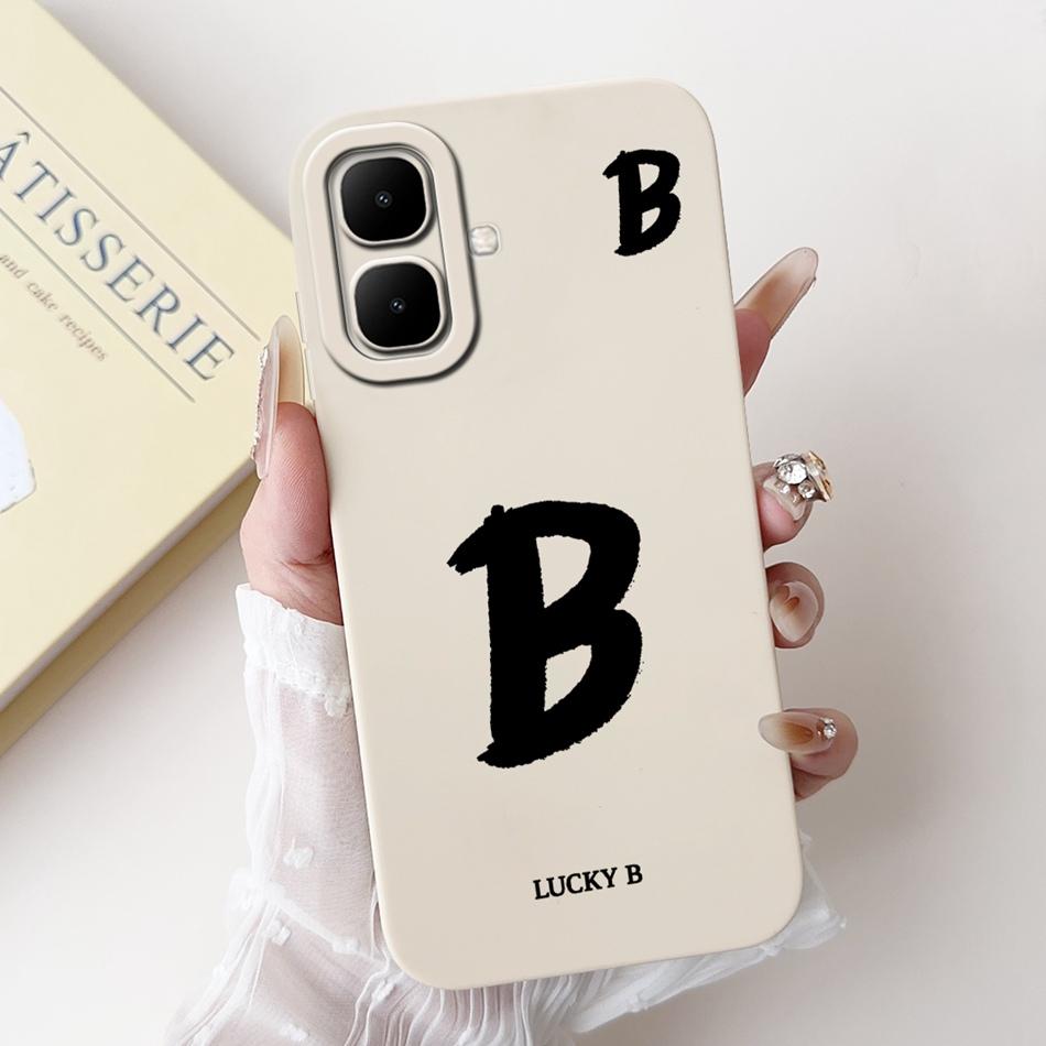 For Infinix Smart 10 2025 Lucky Initial Letter Phone Case For Infinix Smart10 Soft Silicone Shockproof Cases