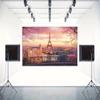 1. 2D Flat Background Photography Fabric - Romantic Style of the Eiffel Tower sunset.XY