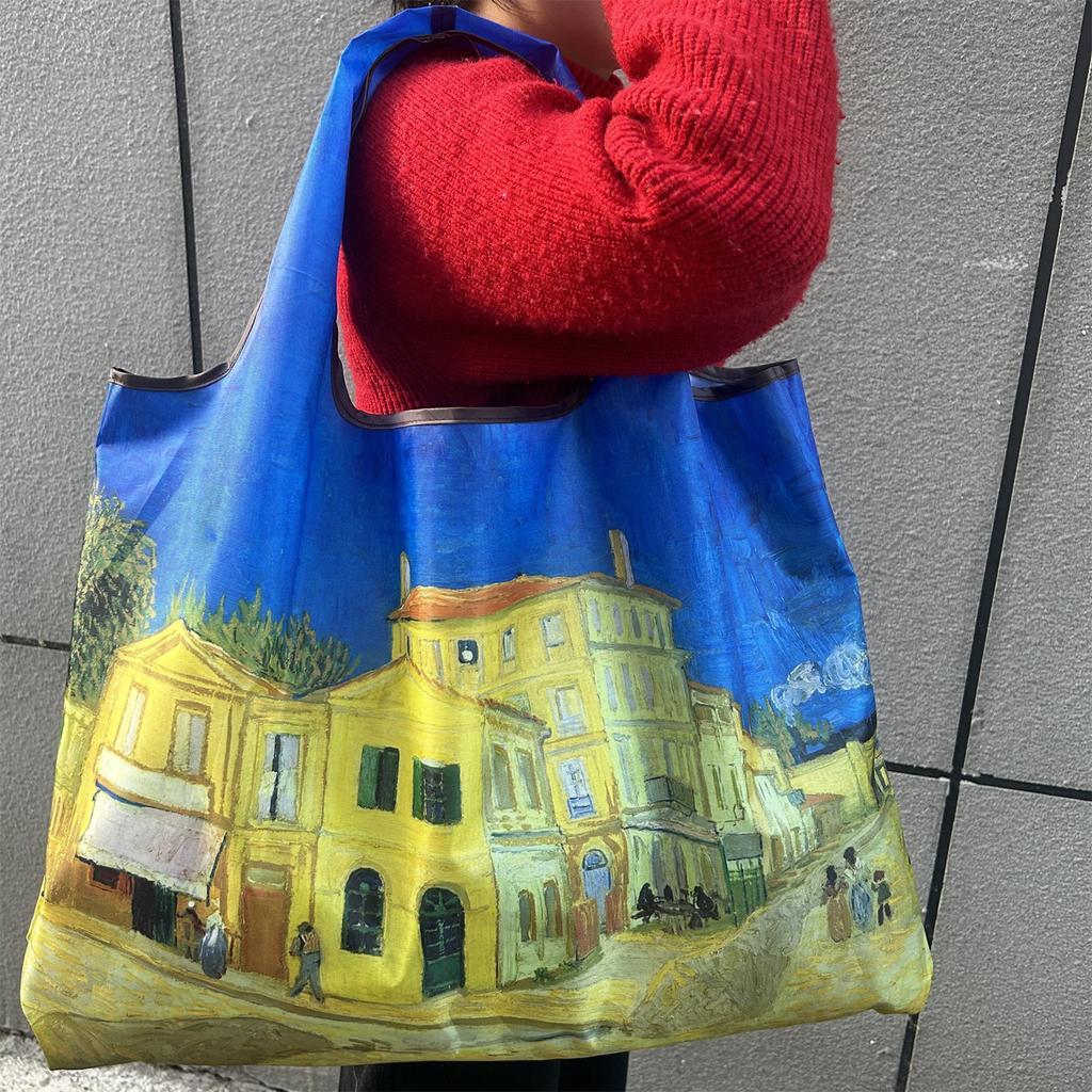 Large-capacity Environmental Protection Portable Ladies Backpack, Foldable In a Variety of Patterns,  Portable Shopping Bag, Suitable for Daily