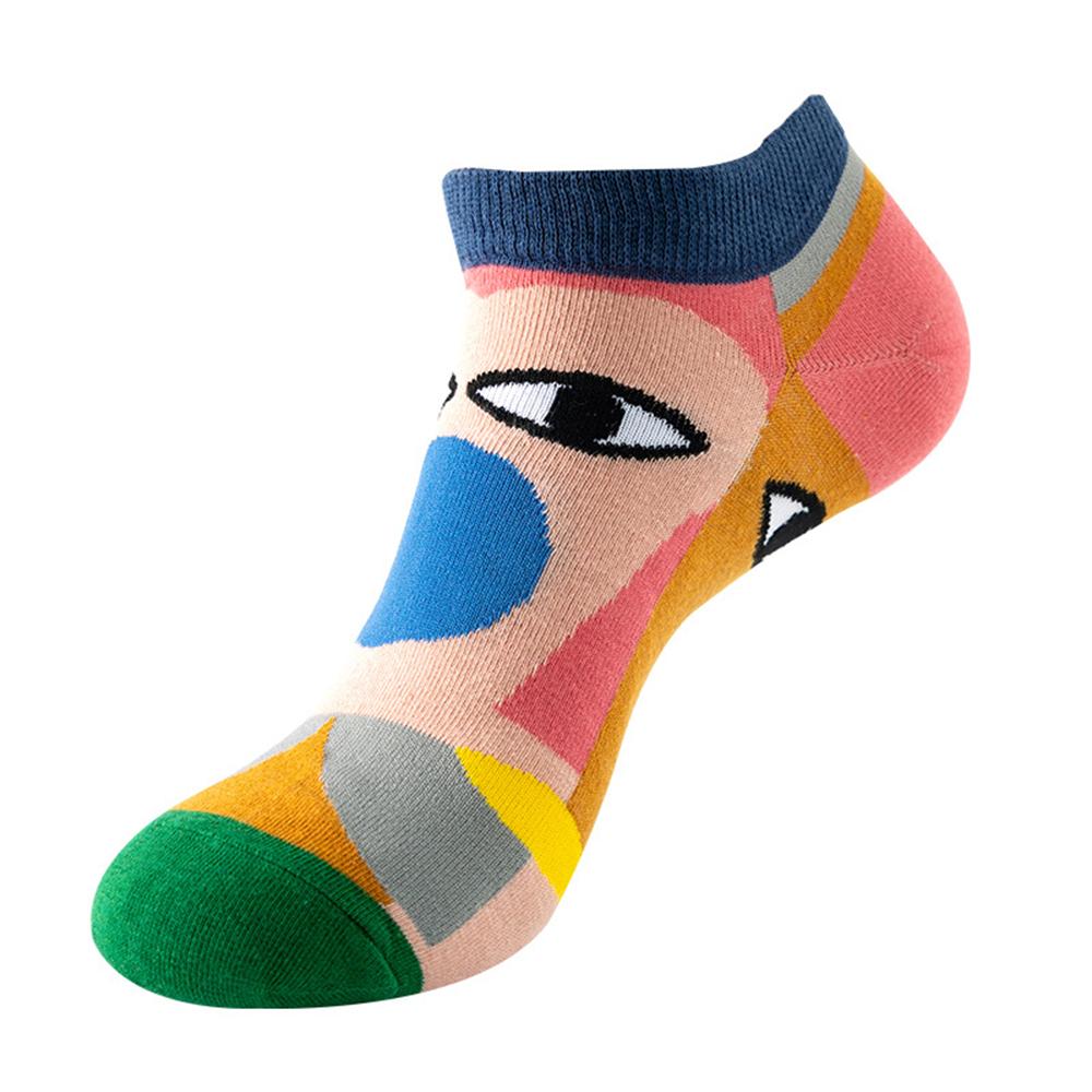 Fashion Funny Men's Hip Hop Harajuku Cartoon Cotton  Fruit Animal Beer Food Happy Casual Business Short Socks Gift Dropship