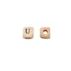 10Mm Square Log Wooden Beads Diy Children'S Educational Handmade Beads, Square English Letter Wooden Beads