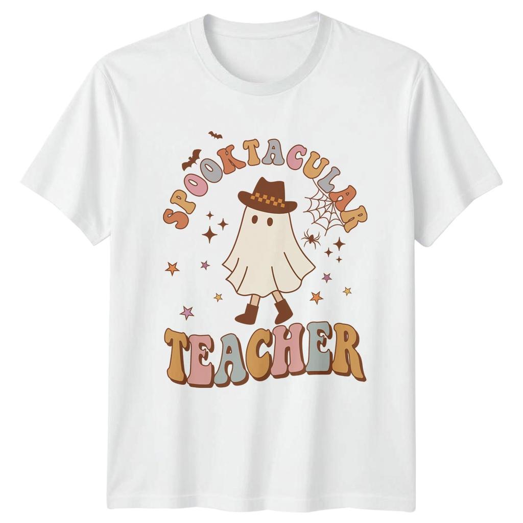 Spooktacular Teacher Unisexs TShirt Retro Halloween Teaching Halloween Gift