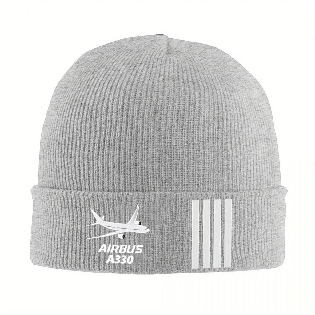 New Airbus A Captain Knitted Caps For Women Unisex Skullies Beanies Autumn Winter Hat Acrylic Airplane Hip Hop Melon Cap