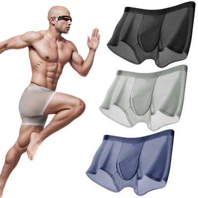 Pastinde Men's 3-Piece Boxer Brief Set, Cool To the Touch, Moisture-Wicking, Quick-Drying, Seamless, Breathable, Antibacterial, Stretchy, Underwear