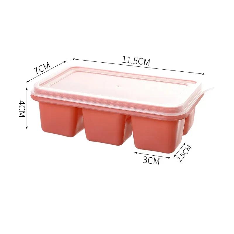 Home Refrigerator Homemade Frozen Ice Box with Cover Silicone Ice Cube Ice Box Frozen Mold Quick-freezing Device