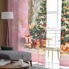 Christmas Tree Gift Fruit Curtains For Living Room Bedroom Home Decoration Window Voile Tulle Curtain Drapes