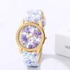 Bohemian Floral Print PU Leather Floral Analog Quartz Adjustable Arabic Stylish Perfect for and Christmas Gifts Women's Watch Waterproof, Print,