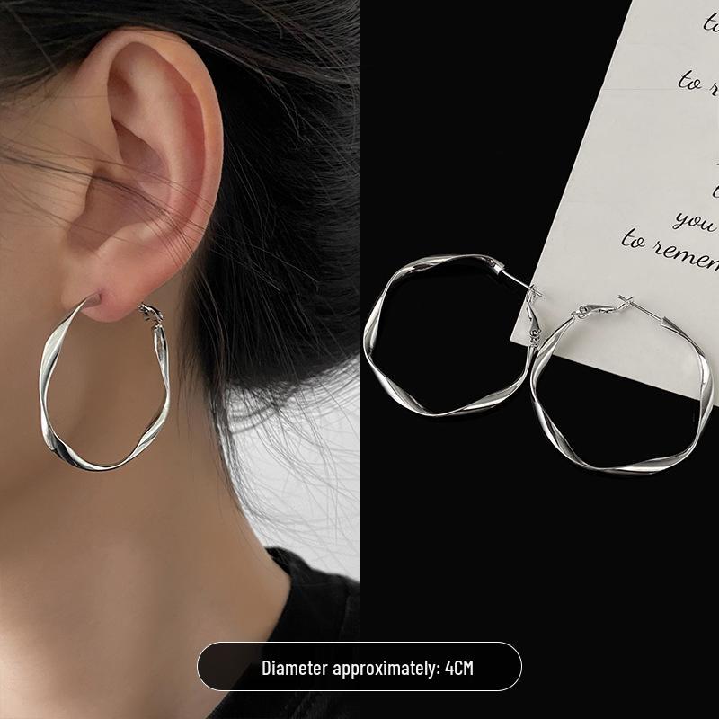 Unique Twisted Irregular Ear Hoops: 2024 French Style Women's Earrings