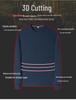 Men's Waffle Knit Long-Sleeve Hoodie - Solid Color Versatile Round Neck T-Shirt for Spring and Autumn