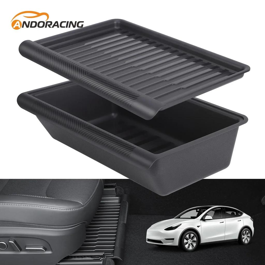 For Tesla Model Y 2020-2026 Juniper 2026-2026 Under Seat Storage Box Car Interior Accessories Drawer Type Organizer Lower Box