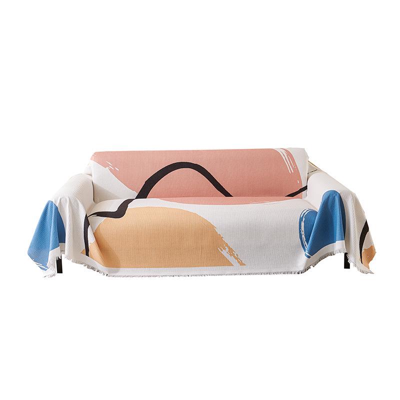 Modern Art Non-Slip Double-Sided Sofa Cover, High-End Full Wrap Cushion