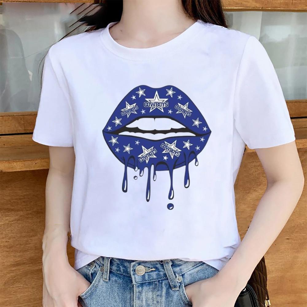 Summer Sexy Lip Print Short Sleeve Tshirt Womens Fashion Graphic Top High Street Slim Fit Modal Fabric