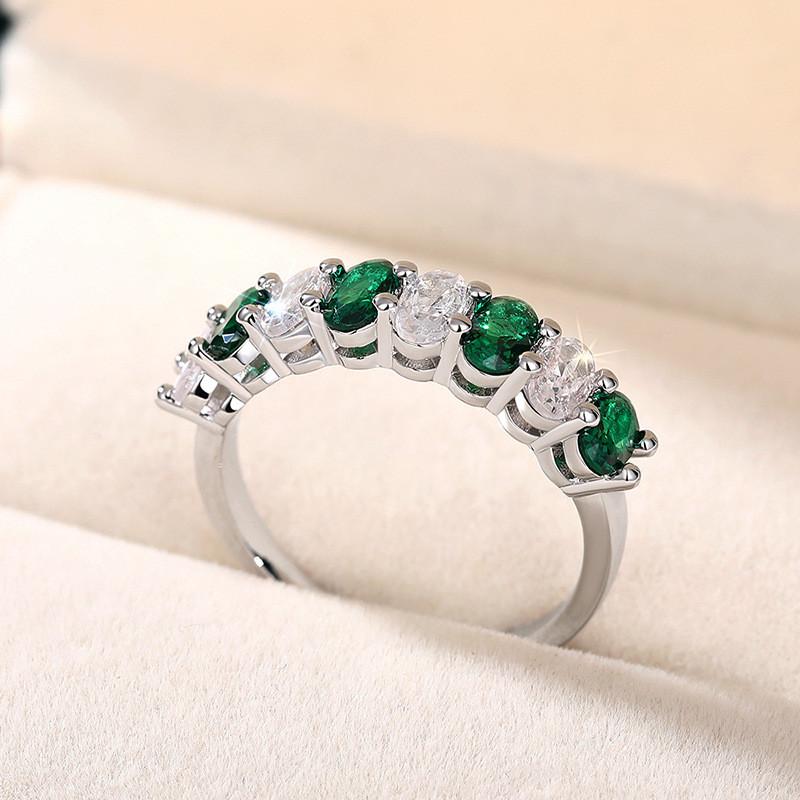 Cubic Zirconia Rings Finger Accessories Lady Nuptial Wedding Occasion Band For Women Jewelry Present GiftsWedding Gift Idea