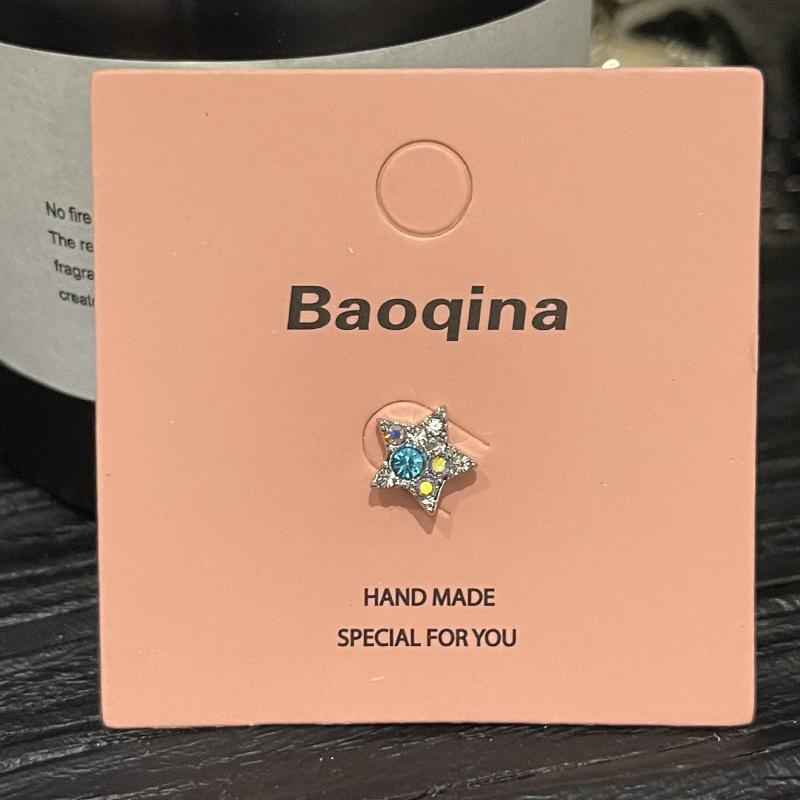 Pink Card Baoqina Flat Threaded Cartilage Stud: Trendy Cross-border Hot-Selling Piercing Jewelry