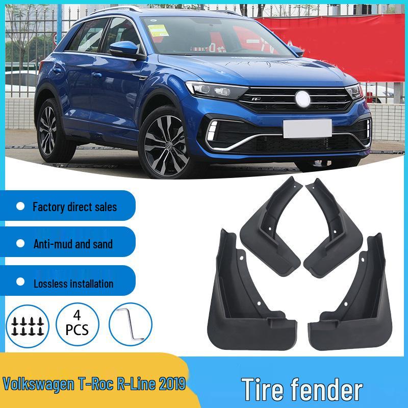Volkswagen T-Roc R-LINE 2019 - Front & Rear Tire Mudguard Modifications Available.