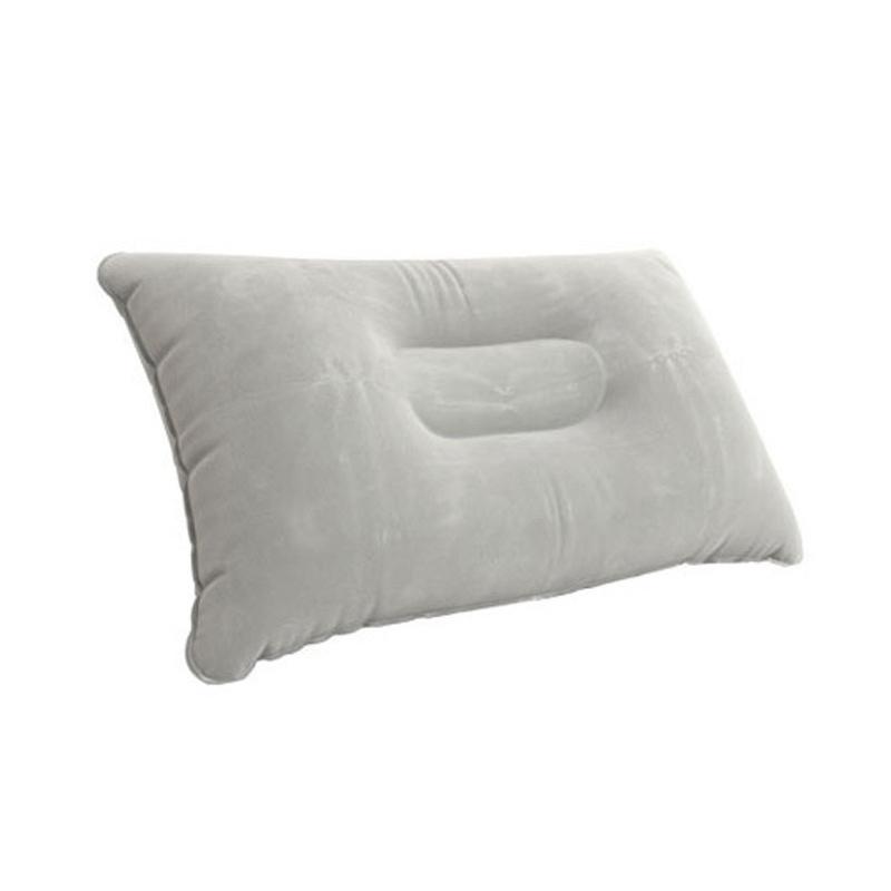 Inflatable Pillow For Camping Travel Pillowes Flocked Fabric Air Pillowes For Comfortable, Ergonomices Inflating Pillowes