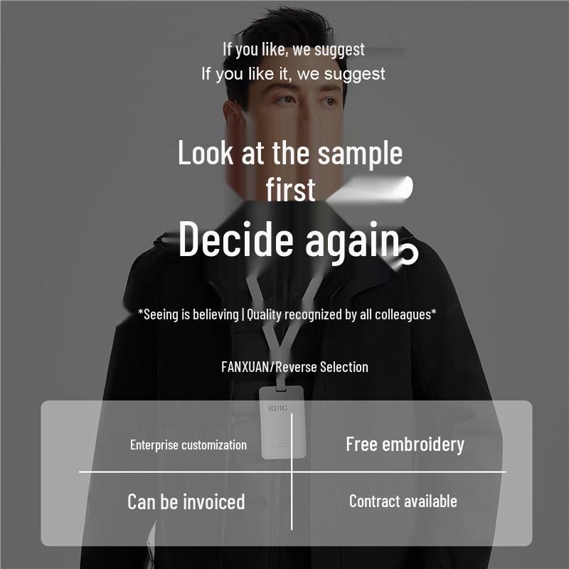 Custom 3-in-1 Down Jacket with Logo for Autumn/Winter – Thick Employee Uniform Outerwear