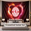 Custom Name Text Tapestry Middlesbrough FC Personalized Polyester Wall Tapestry For Bedroom And Room