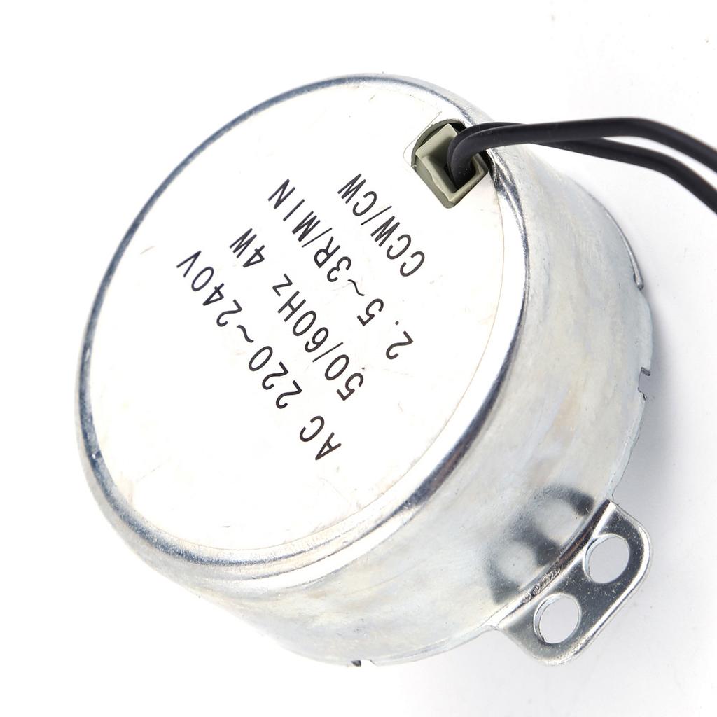 1pc 220 240V AC Synchronous Motor Geared Motor 4W CW CCW(2.5 3RPM)