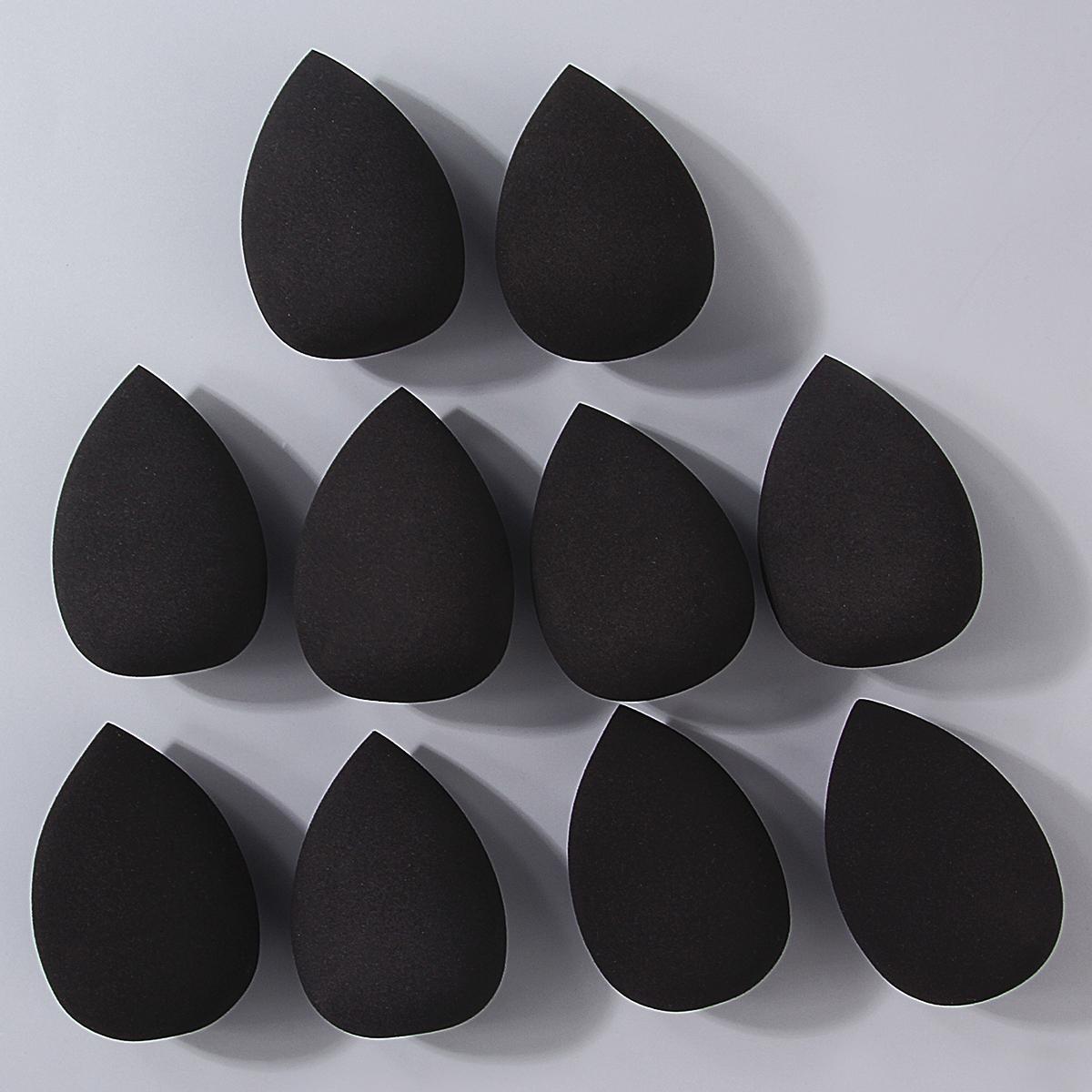 

10PCS Black beauty eggs, dry and wet dual-purpose sponge eggs, makeup powder puffs, foundation liquid special makeup eggs чорний