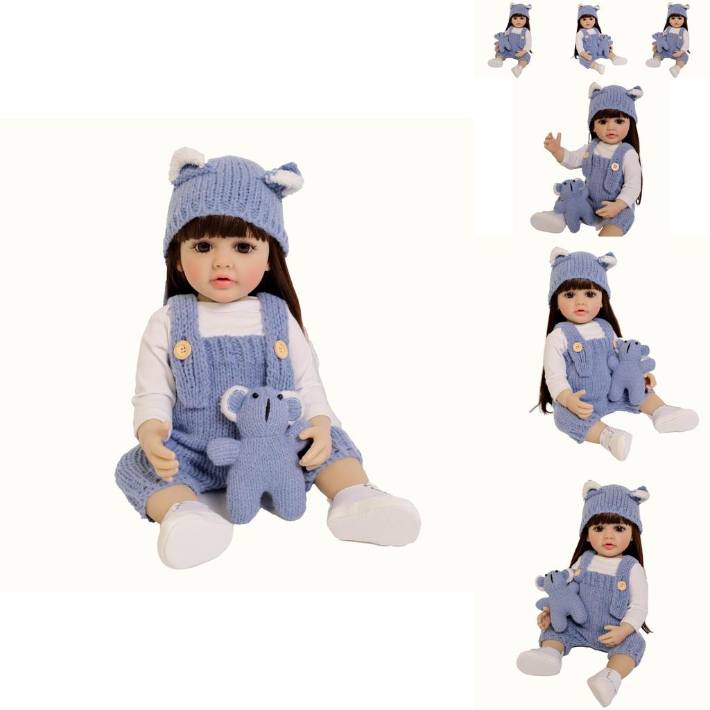 Full Silicone Reborn Baby Doll With Knitted Hats And Clothing Design For Collectors And Gift Enthusiasts