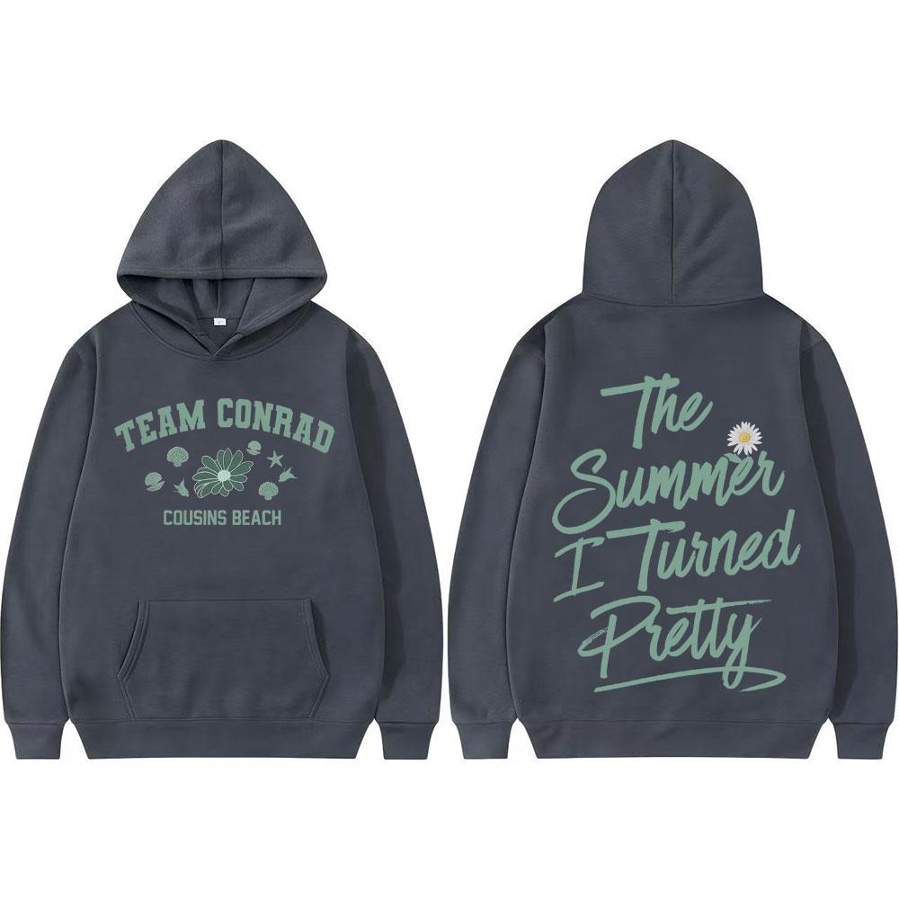 Team Conrad Cousins Beach Pullovers The I Turned Pretty Graphics Hoodie Men Women Clothing Oversized Vintage Classic Sweatshirts