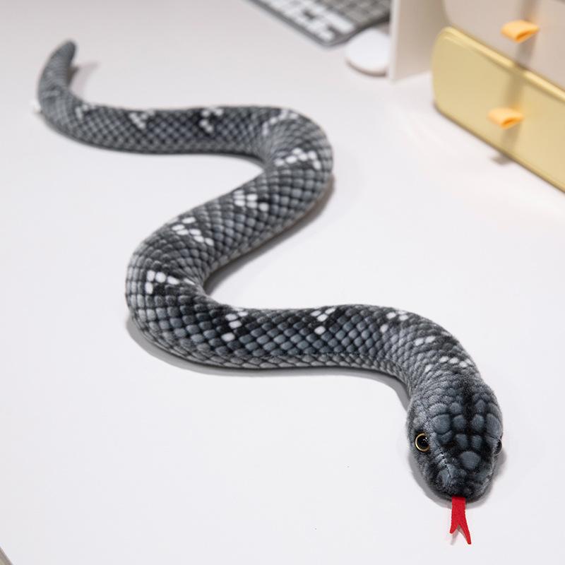 Doll S-Curved Python Anaconda Snake Plush Toy Halloween Prank Zodiac Gift