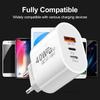 40W 2 PD and 1 QC 3.0 Port Fast Charging Power Adapter USB Type C Wall Charger US/EU Plug For iPhone Samsung Xiaomi Quick Charge
