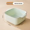 Double-Layer Vegetable Washing Basin with Drain Basket