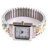 [Raport] Wristwatch Floral Pattern Bellows 164053 Women's White