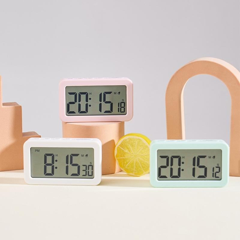 Elegant LCD Display Clock Digital Alarm Clock Fashionable Bedroom Alarm Clock