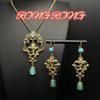 Mittelalterlicher Schmuck Vintage Ozean Märchen Meerjungfrauen Ohrringe Retro Europäischer und Amerikanischer Hofstil Schwere Industrie Alte Modelle