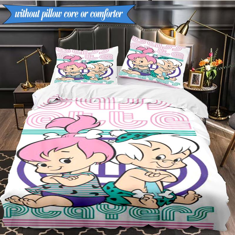 The Croods Players Adventure 3pcs K-pop music group Bedding set,Ideal for Bedroom, Dormitory,Including Duvet Cover And 2pcs Pillowcases,Fan gifts