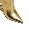 Fashion Size 35-43 Gold Silver Tiger Teeth Heel Women's Short Boots Brand 2025 European and American Style Leopard Pattern Pointed Shoes