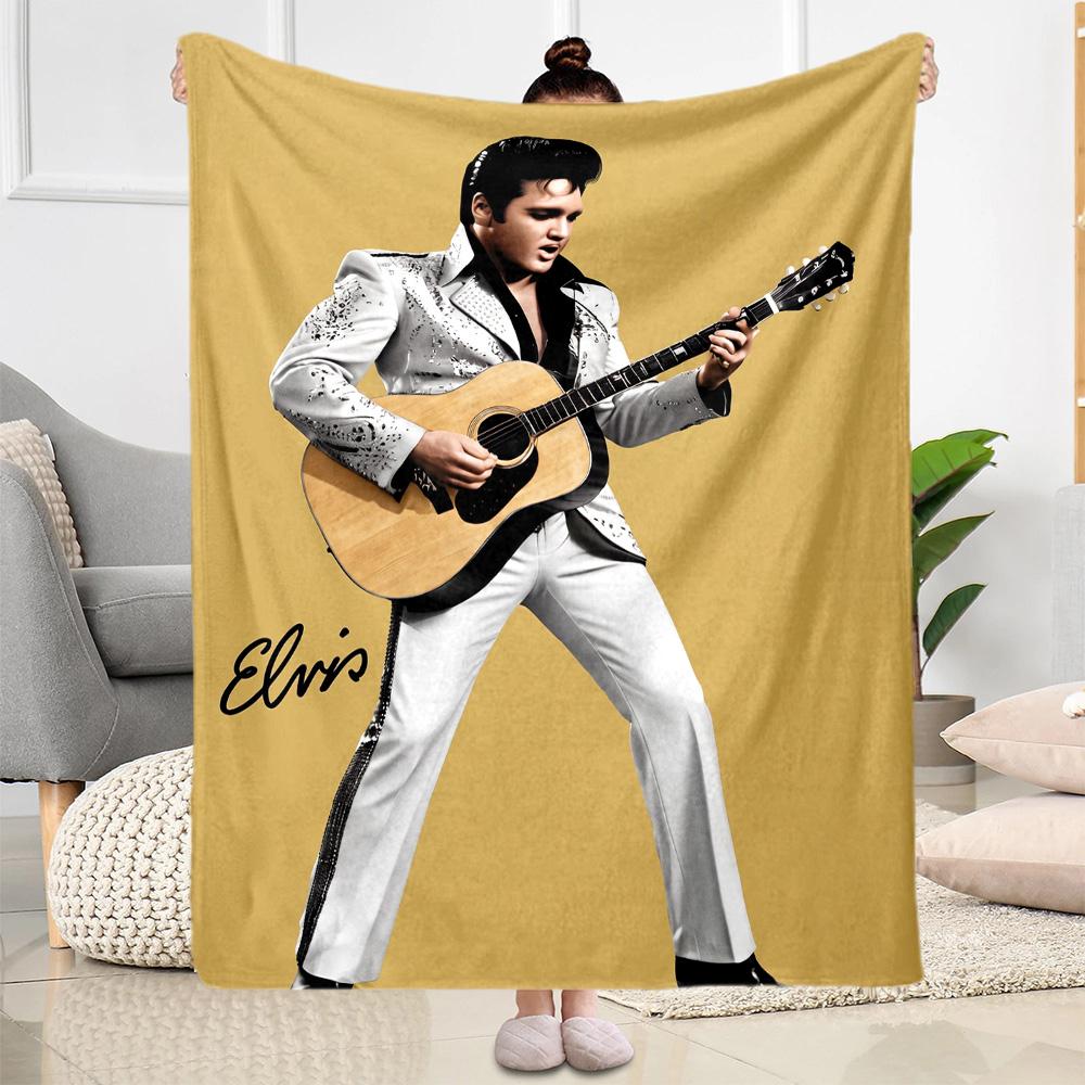 Elvis Presley Performance Blanket Warmthful Decor Great for Couch Office Chair Bedding for All Seasons Modern Birthday Christmas Gift Blanket