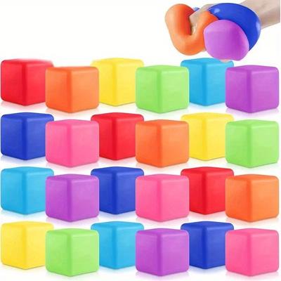 Soft Cube Squeeze Toys Stress Relief Fidget Toys for Kids and Adults